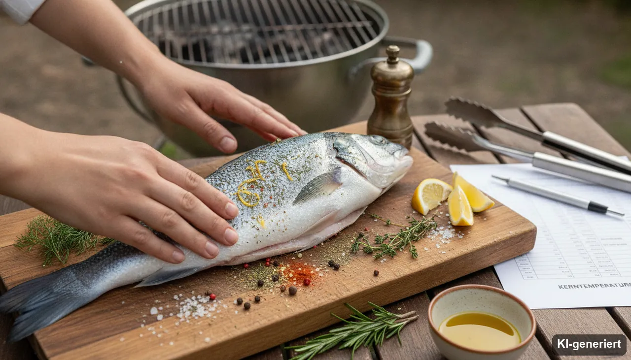 Fisch würzen  - so geht's (KI-generiertes Bild)