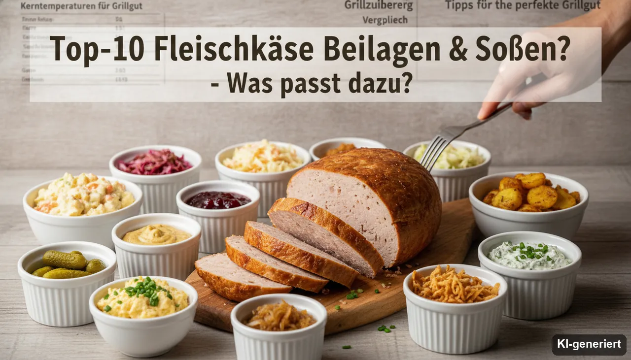 Top-10 Fleischkäse Beilagen & Soßen - Was passt dazu? (KI-generiertes Bild)