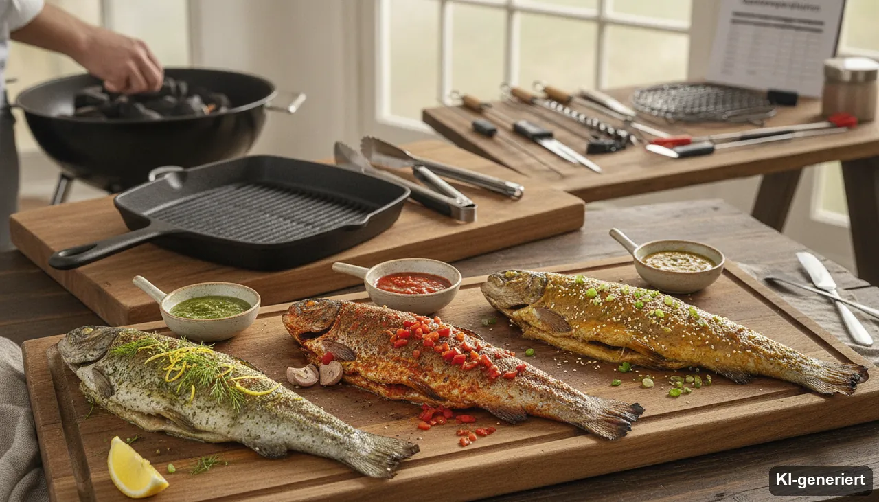 3 Forelle Marinade Rezepte (KI-generiertes Bild)