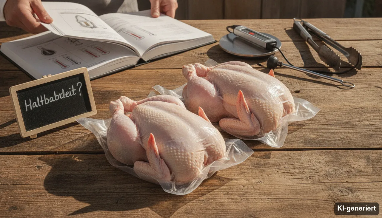 Hähnchen einfrieren & auftauen: Wie lange haltbar? (KI-generiertes Bild)