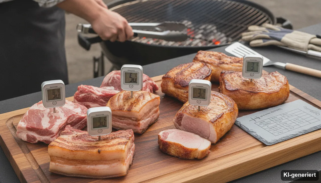 Iberico Kerntemperatur für alle Fleischstücke (KI-generiertes Bild)